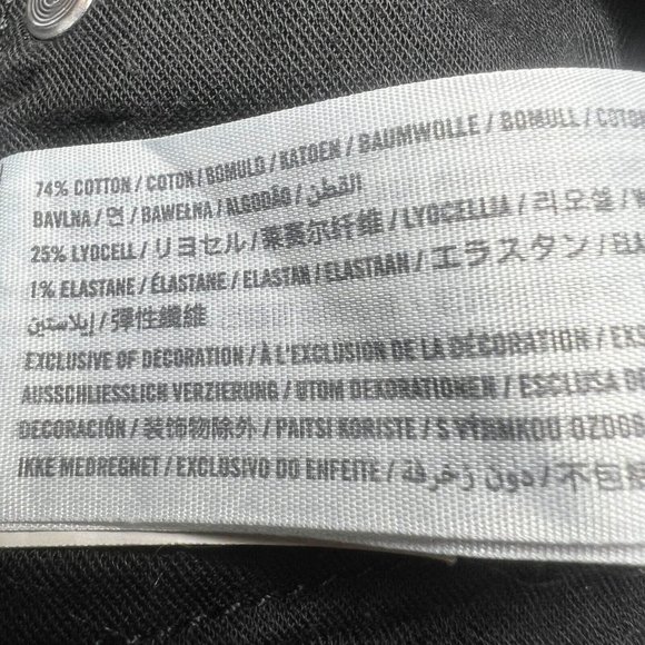 Abercrombie & Fitch Jean Shorts Women 26W (30x9 Actual) Stretch Cut Off Black - Picture 10 of 12